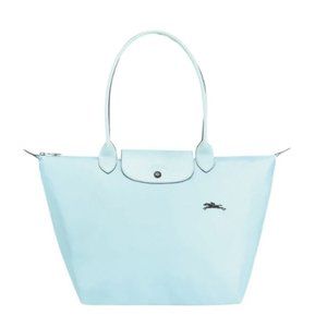 Longchamp Le Pilage Club Shoulder Tote Bag Large Cloud Blue New with Tags NWT